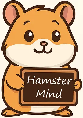 Cute hamster teaching mental arithmetics and mathematics